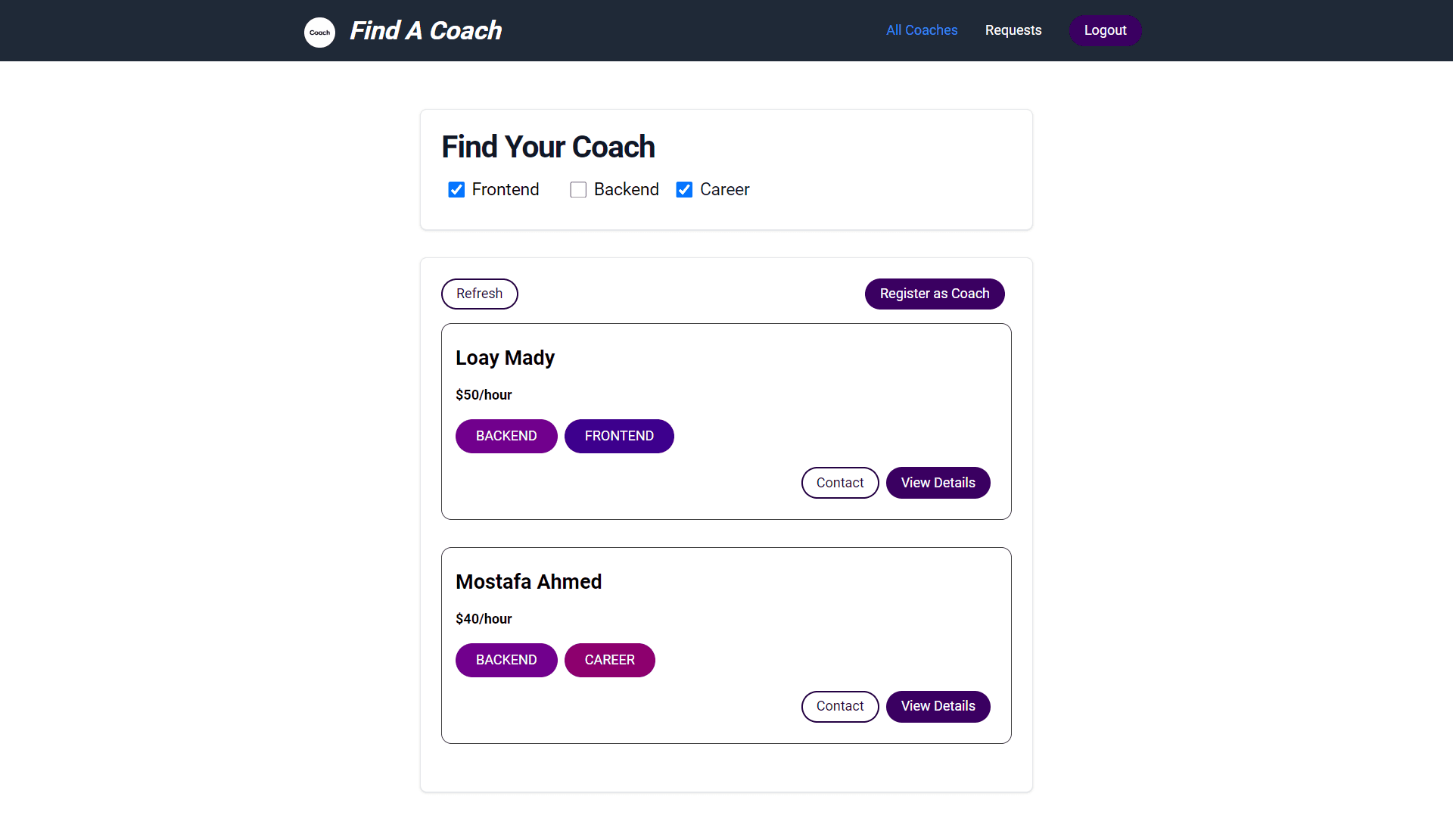 Find A Coach