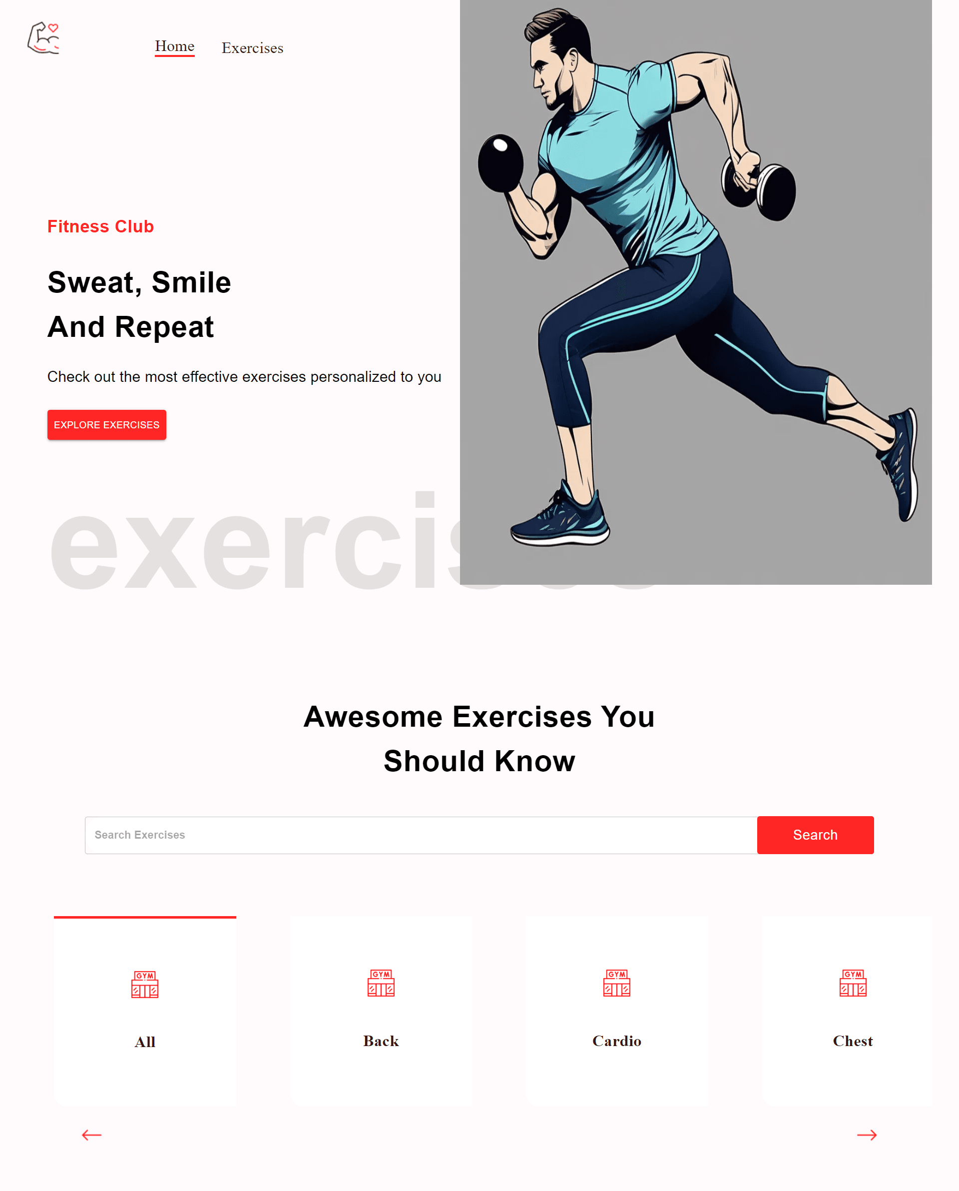 Fitness React App